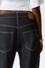 Blue Rinse - Dark Blue - Missy Low Rise Loose Straight Leg Jeans - 3