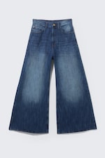 Blue Web - Medium Blue - Rad Super Regular Waist Loose Wide Jeans - 4