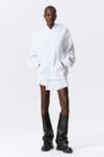 Weiß - Schwerer Oversized-Hoodie - 1