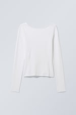 White - Deep Back Long Sleeve - 0