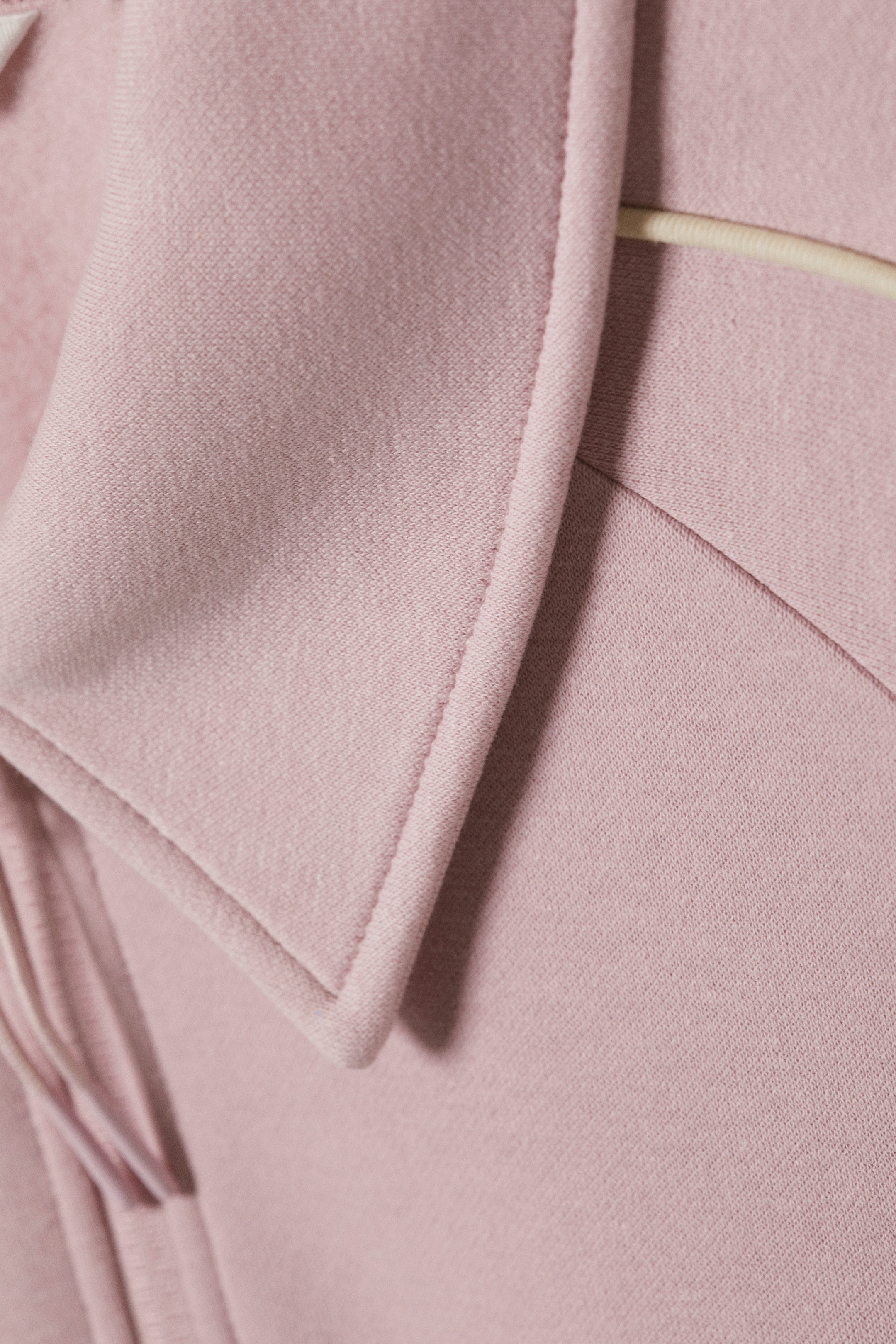 Light Dusty Pink - Loose Half-Zip Polo Sweatshirt - 4