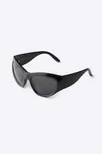 Noir - Lunettes de soleil rondes oversize - 3