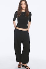 Black - Loose Heavyweight Sweatpants - 0