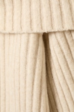Beige clair - Pull côtelé à épaules dénudées - 5