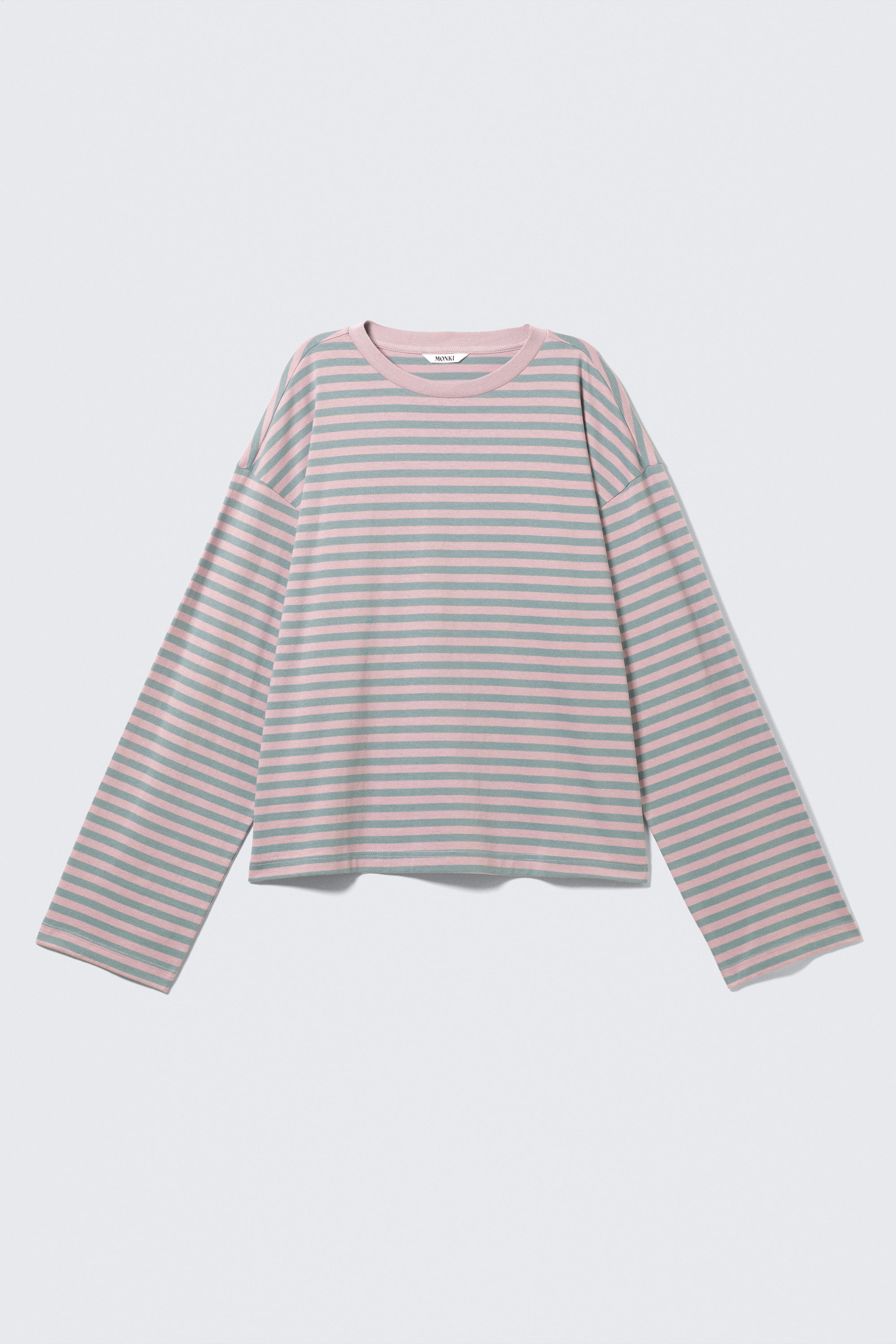 Pink Stripes - Long-Sleeved Cotton T-shirt - 3