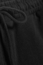 Schwarz - Frottee-Shorts mit normaler Passform - 4