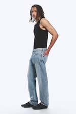 Blue Stream - Medium Blue - Space Mid Rise Relaxed Straight Leg Jeans - 2