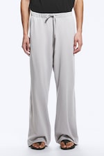 Helles Staubgrau - Weite Pyjamahose aus Baumwolle - 2