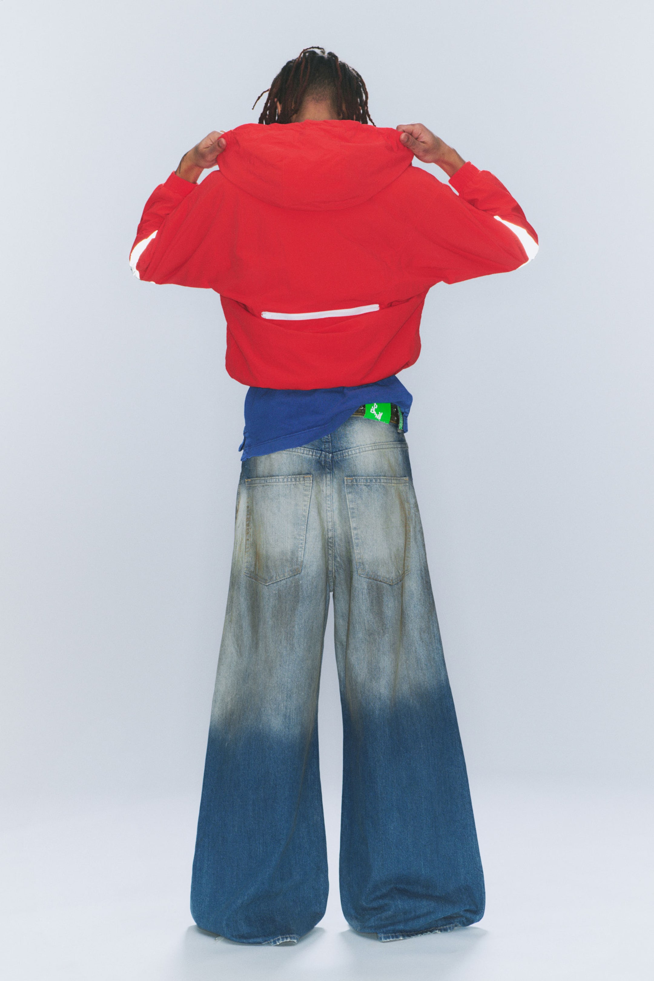 Grime – Blau - Rad Super – Weite Jeans mit normaler Taille - 2