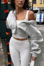 White - Cropped Sports Top - 0