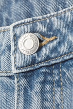 Blue Fade - Medium Blue - Area Mid Rise Loose Wide Leg Jeans - 1