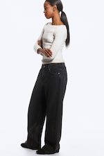 Tuned Black – Noir - Jean droit ample taille basse Missy - 2