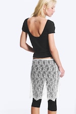 Black - Open back mini T-shirt - 0