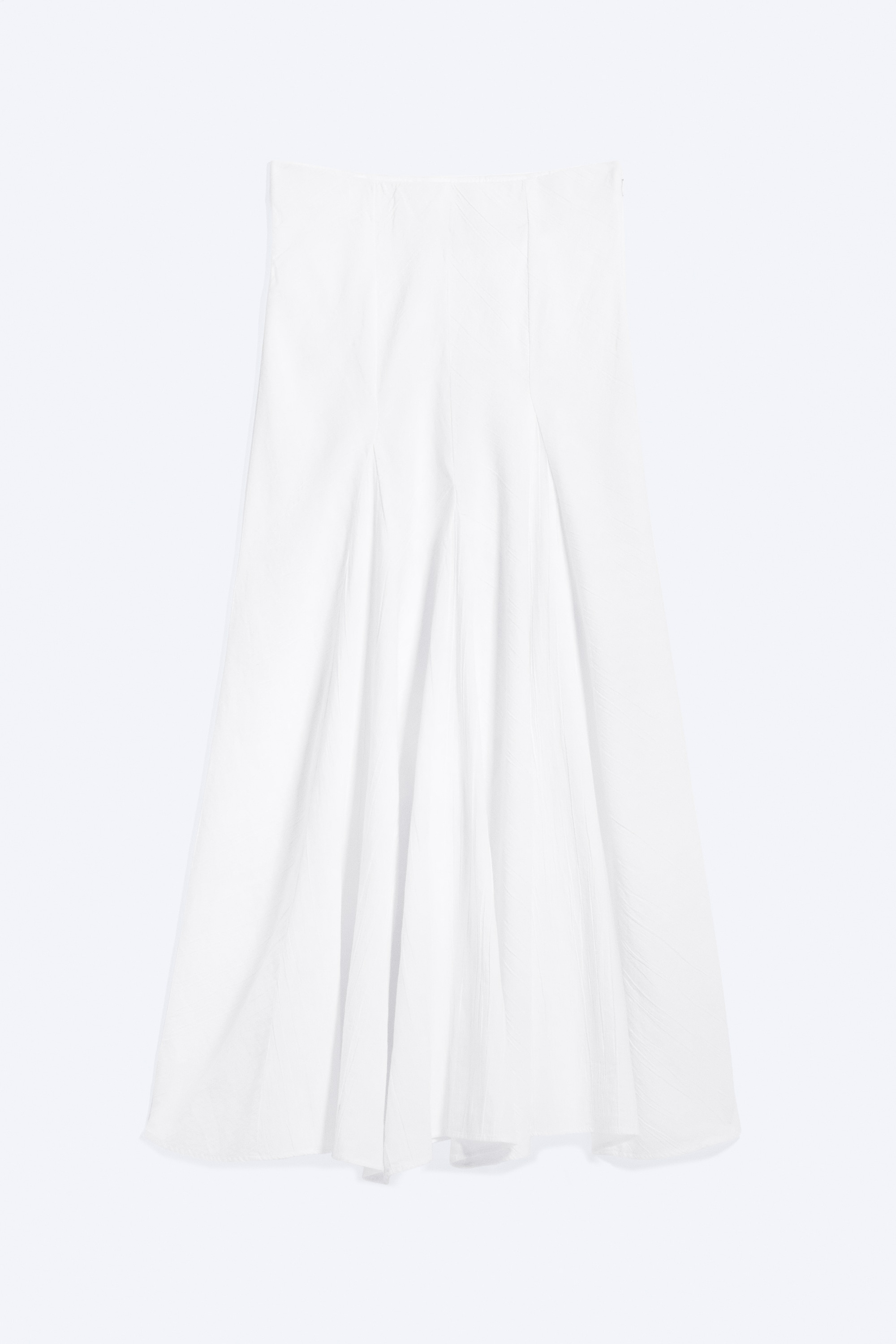 Gonna maxi stropicciata - Bianco