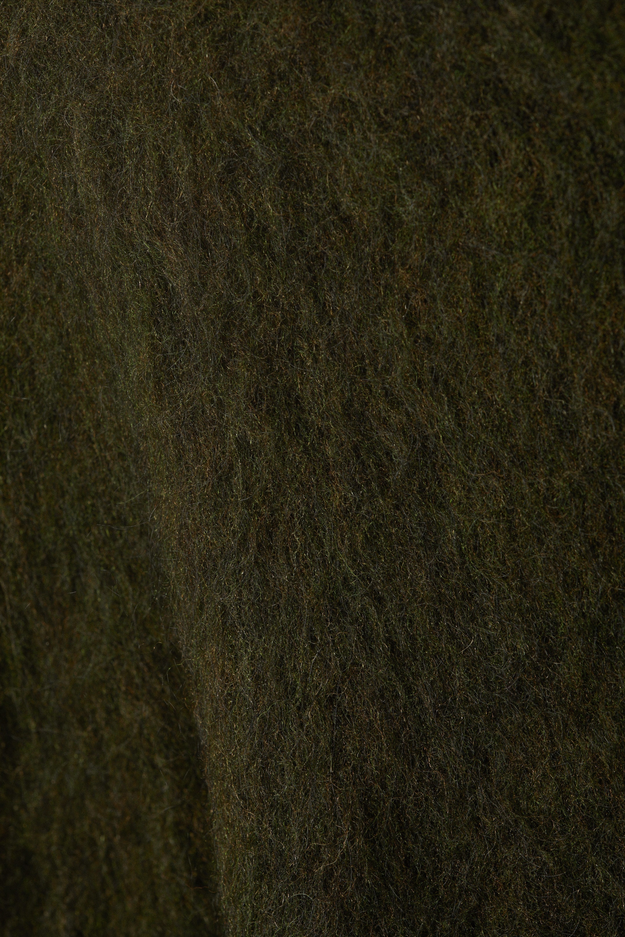 Mörkgrön - Oversized stickad tröja i mohairmix - 2