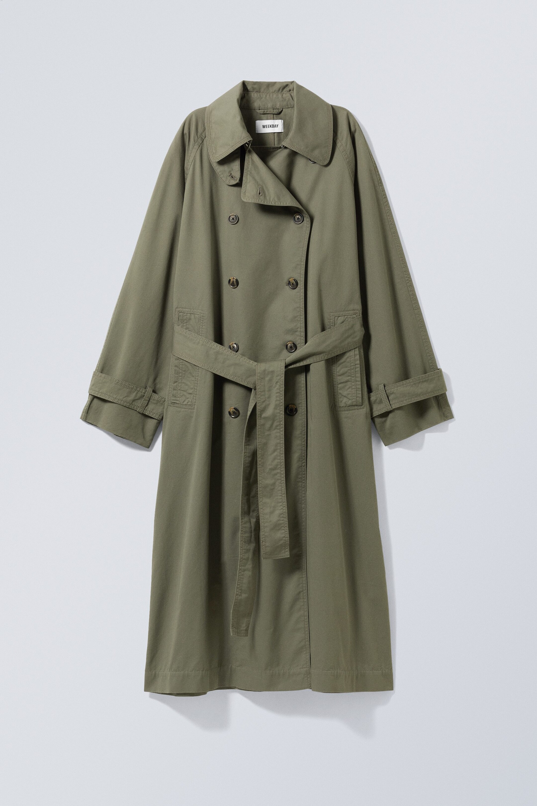 Khaki green - Travis Oversized Trench Coat - 0