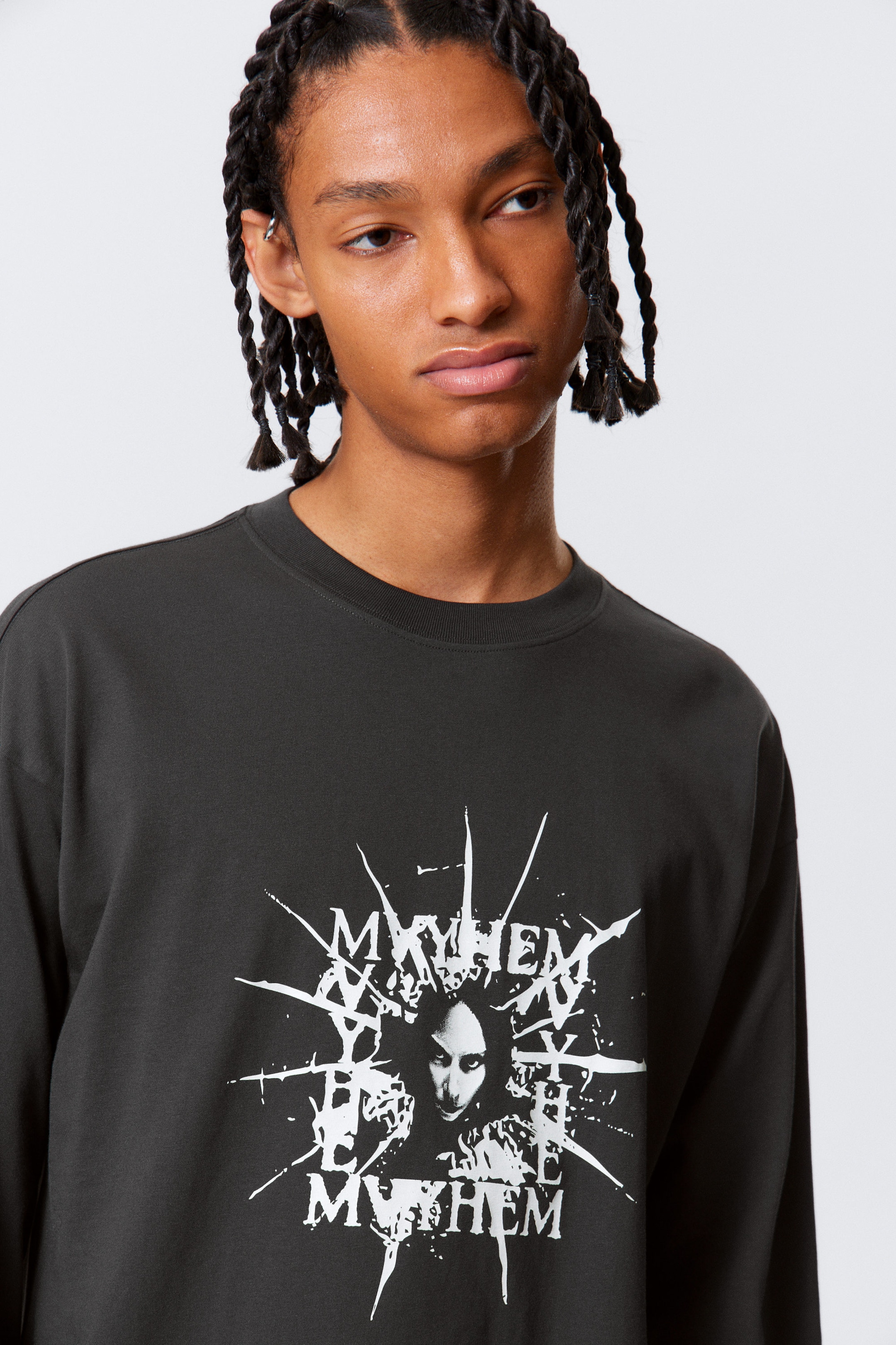 Off-black - Lady Gaga Long-Sleeved T-shirt - 2