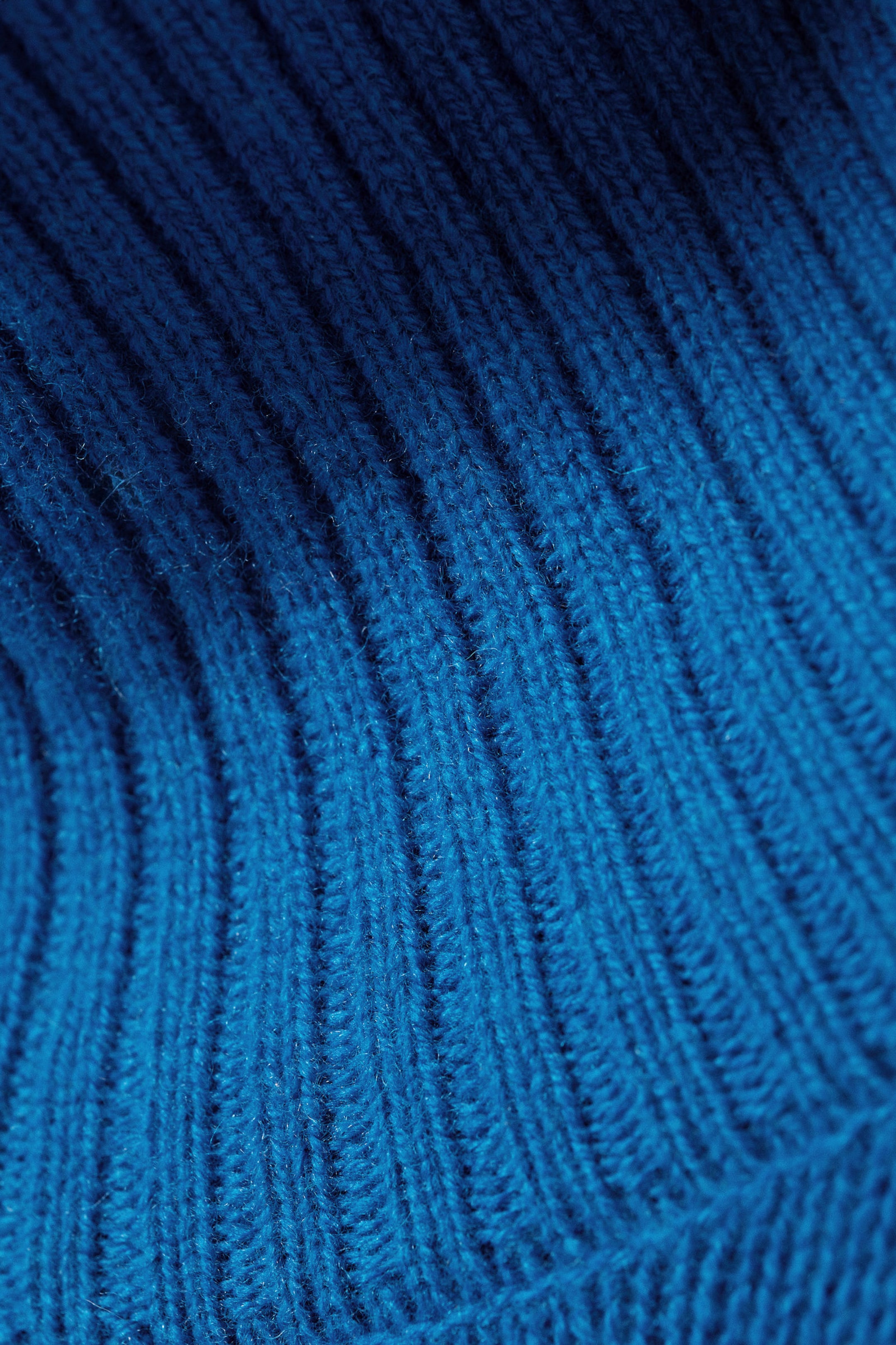 Bright Blue - Wool Turtleneck Sweater - 2