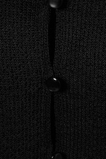 Schwarz - Grobstrick-Cardigan mit Knöpfen - 4