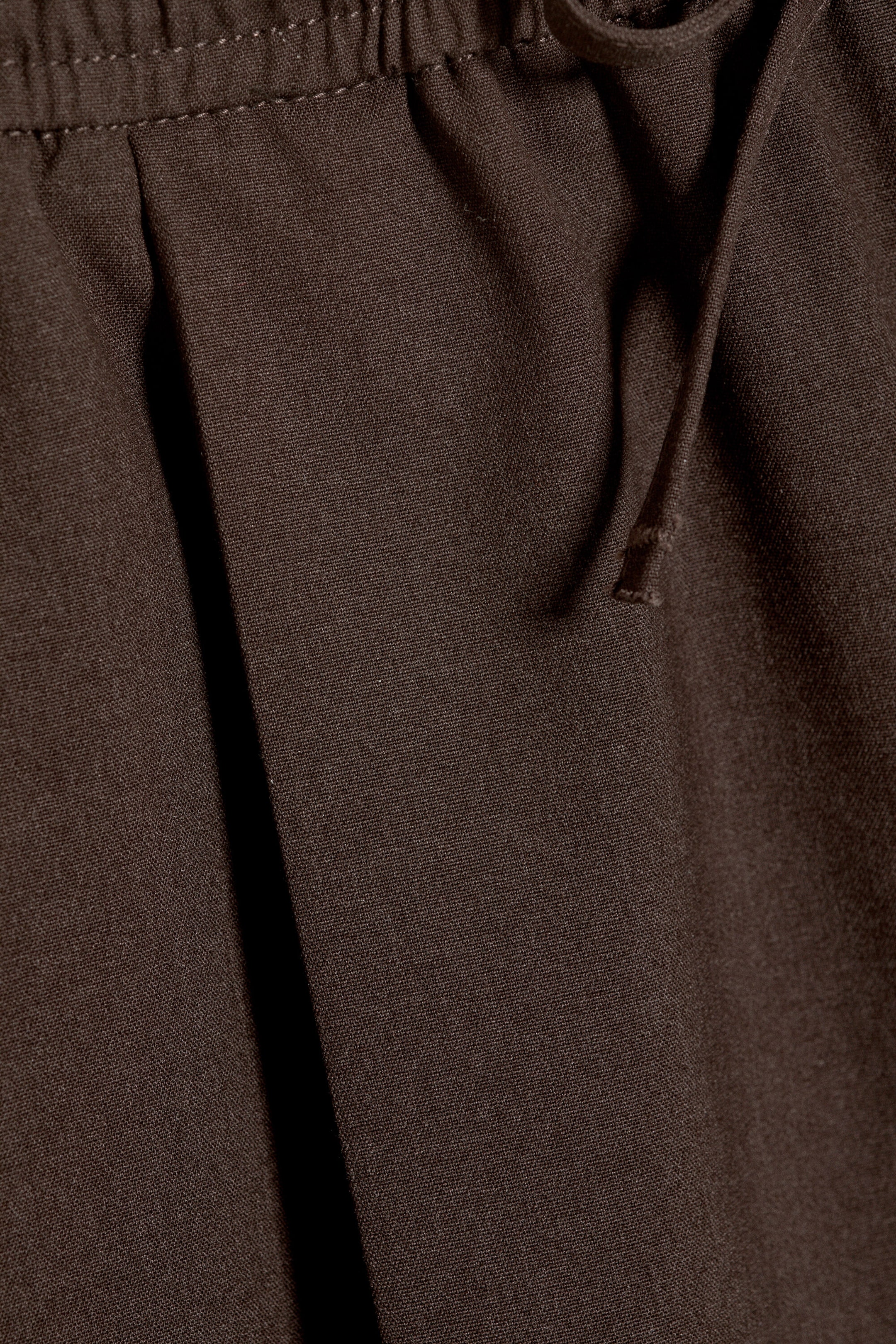 Mörkbrun - Mid Rise Loose Suiting Shorts - 5