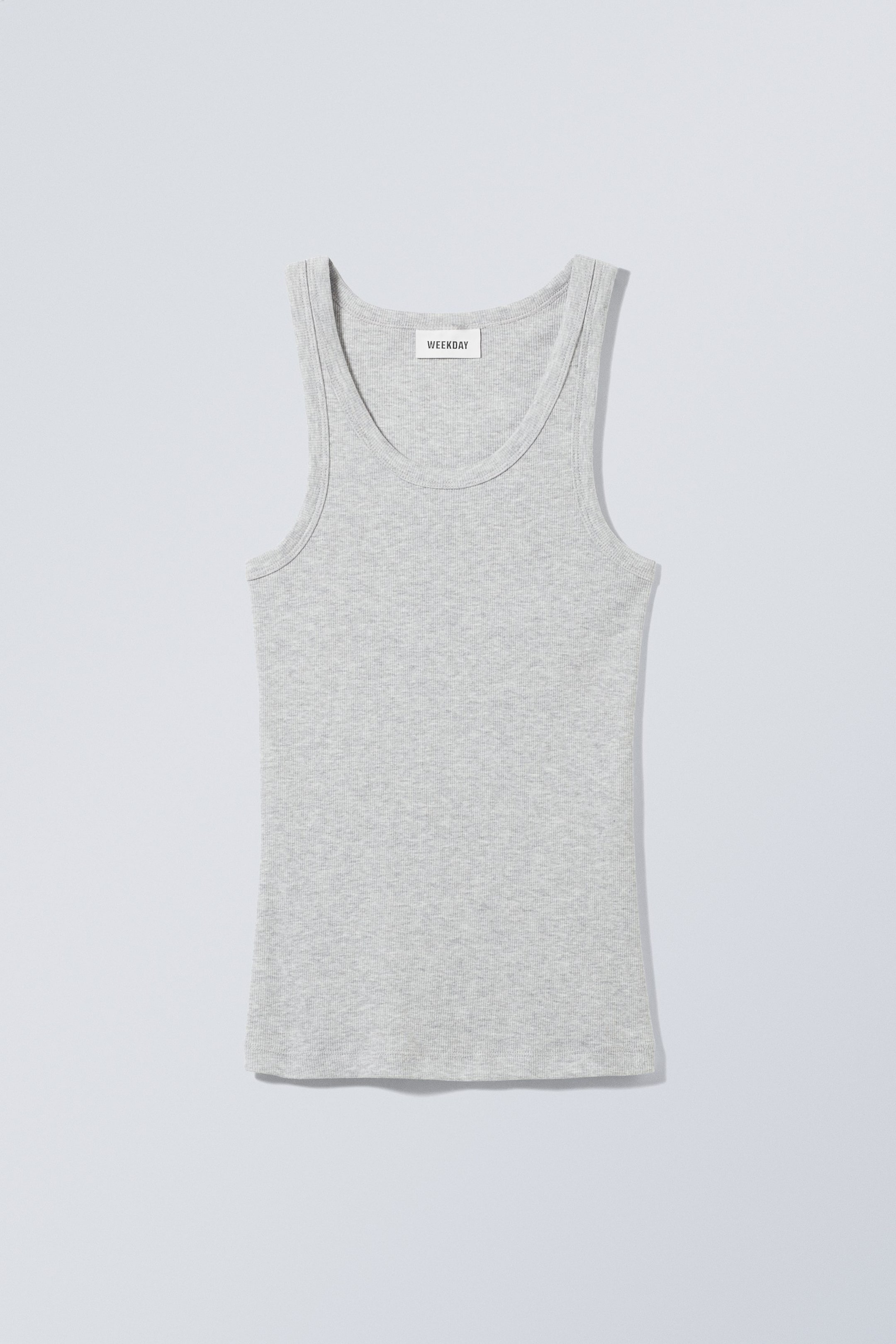 Light grey - Tett, formet tanktopp - 0