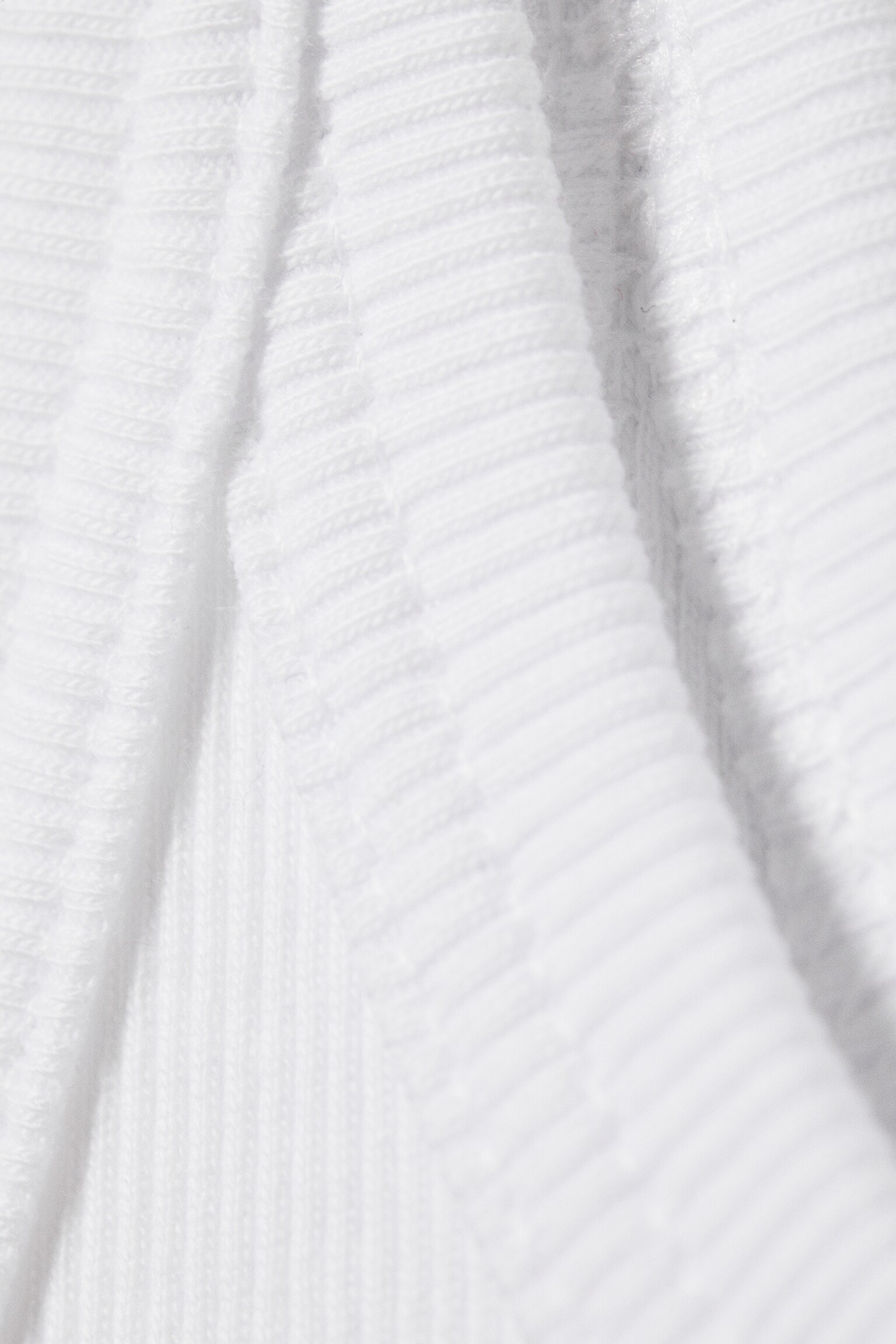 Close Fitted Ribbed Singlet - White - 2