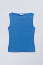 Blå - Annie Boatneck Sleeveless top - 0