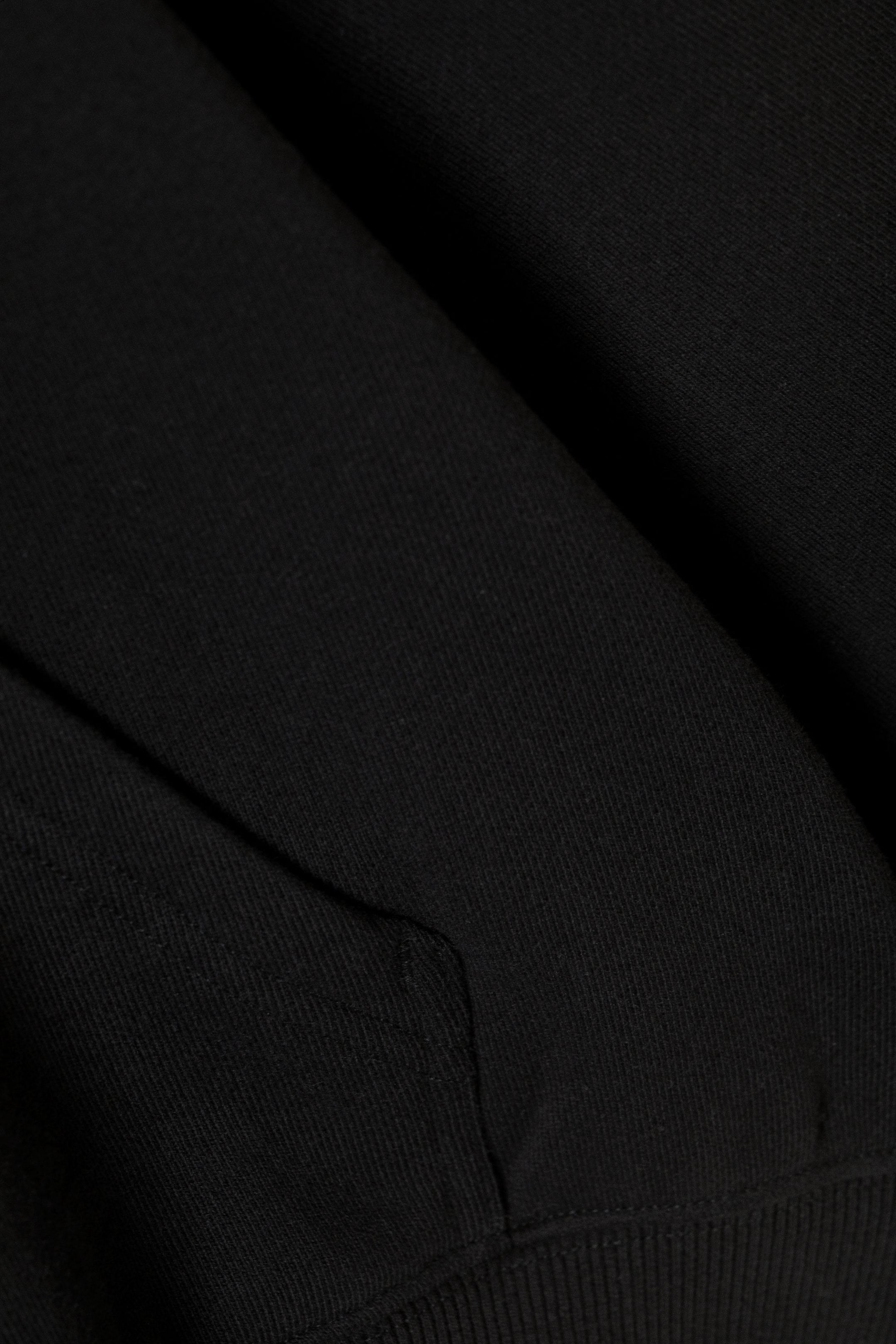 Black - Boxy Cotton Fleece Hoodie - 4