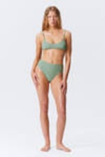 Light Green - Strappy Bikini Top - 3