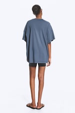 Dunkelblau - Relaxtes Sport-T-Shirt - 2