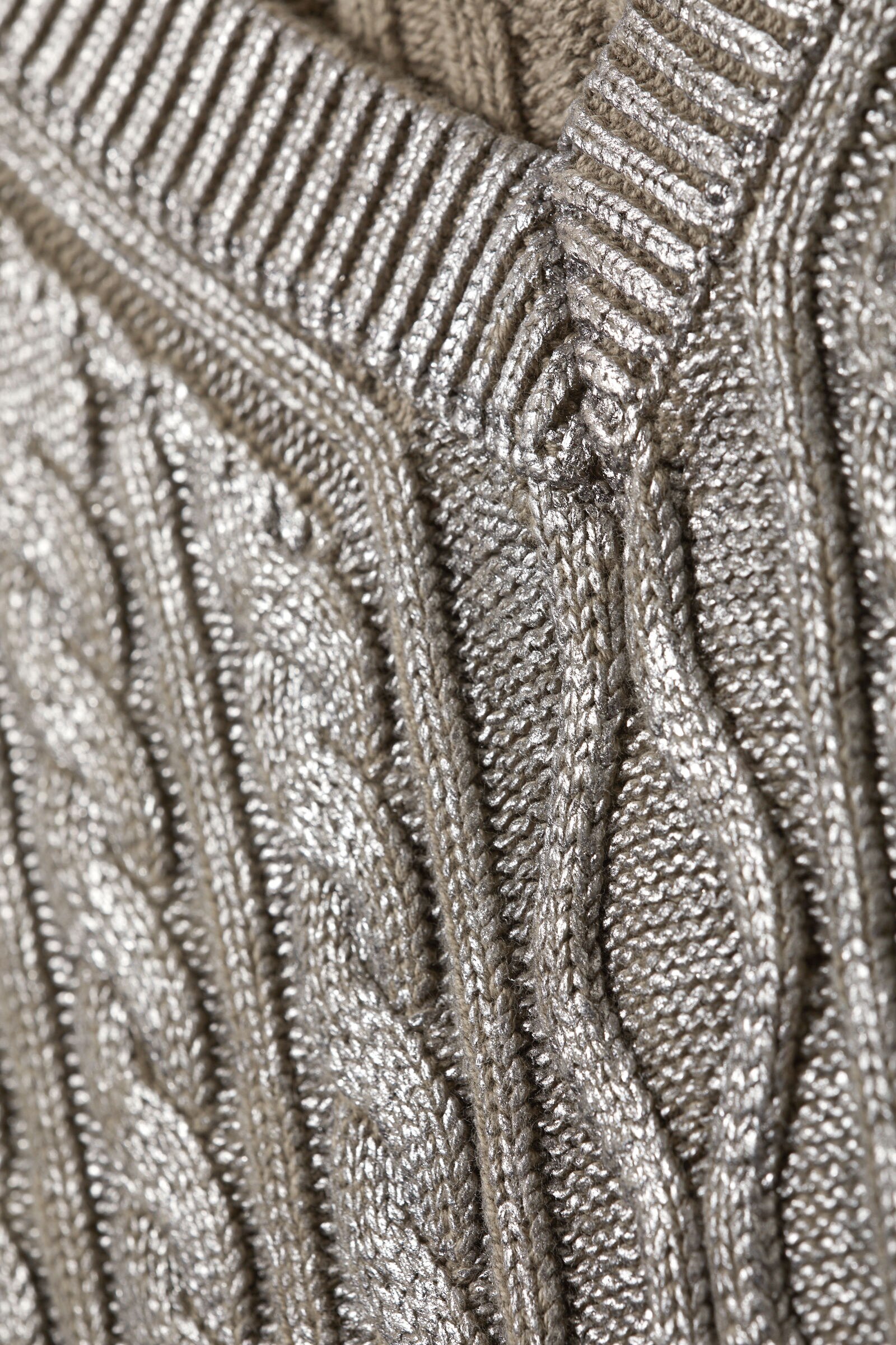 metallic cable-knitted vest - Metallic Mole | Weekday WW