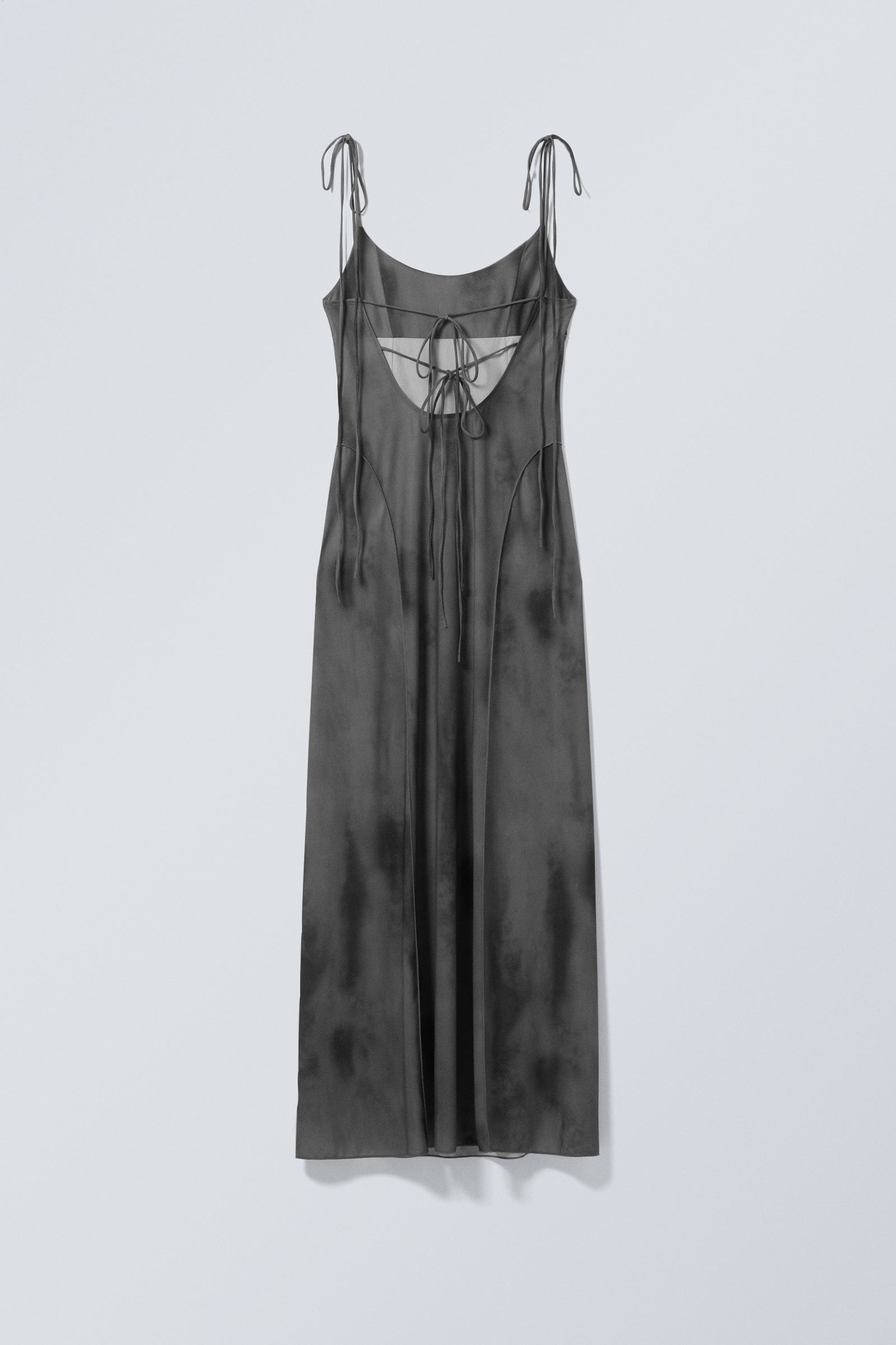 Blurred Dark Grey - Strap Maxi Dress - 5