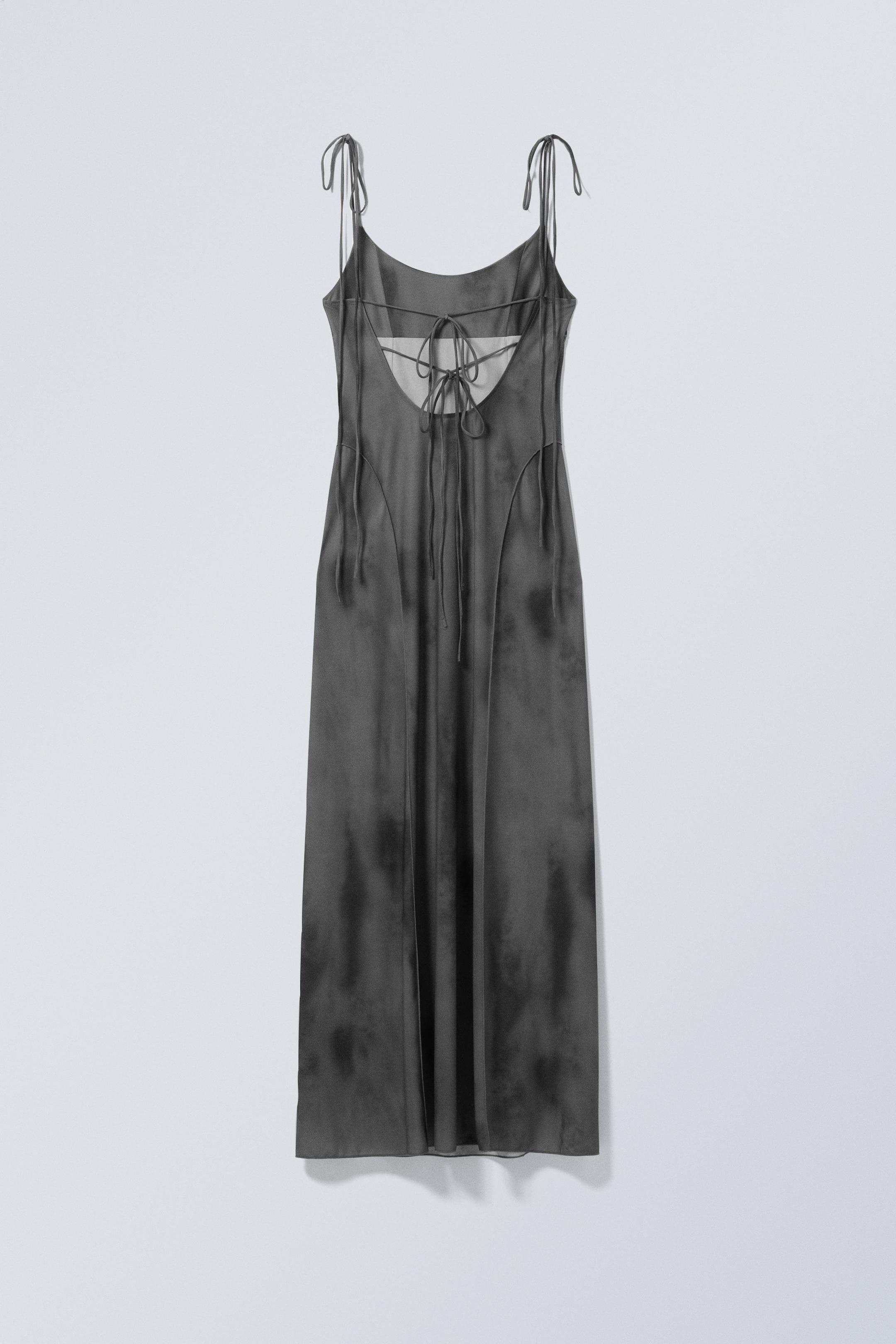 Blurred Dark Grey - Strap Maxi Dress - 2