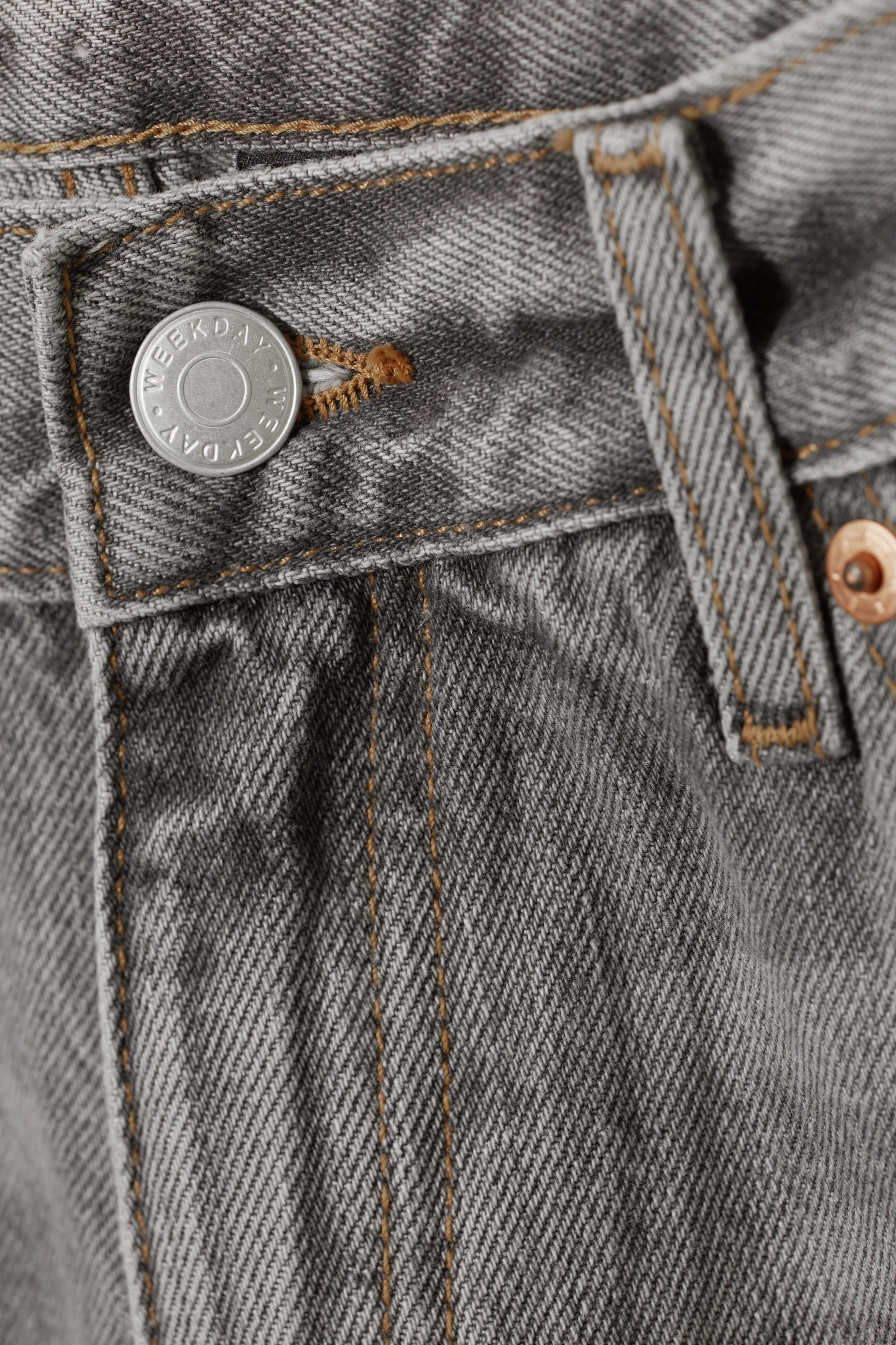 Eleven Grey - Rail Mid Rise Loose Wide Jeans - 1