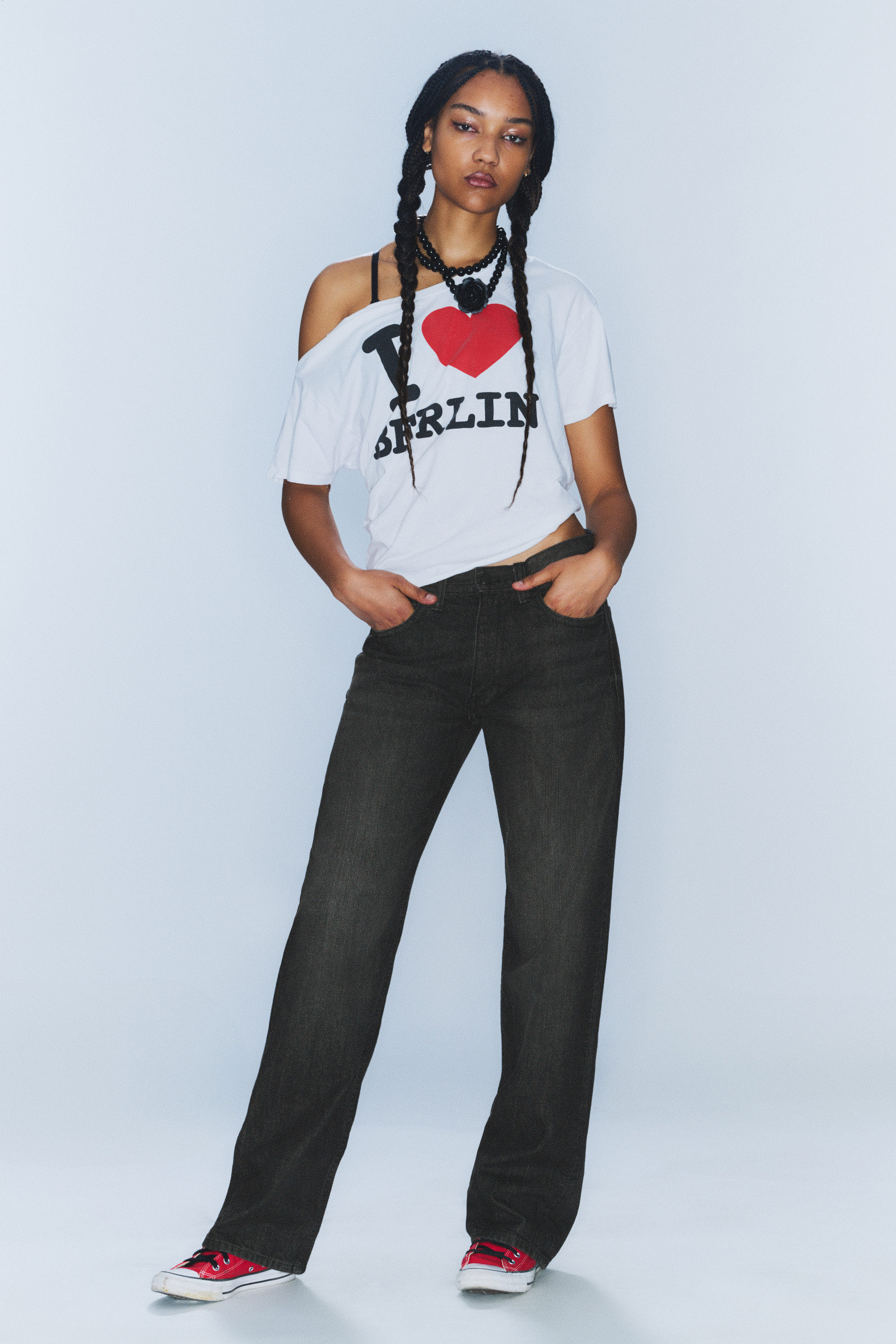 Washed Black - Anti Unisex Low Waist Regular Straight Jeans - 2