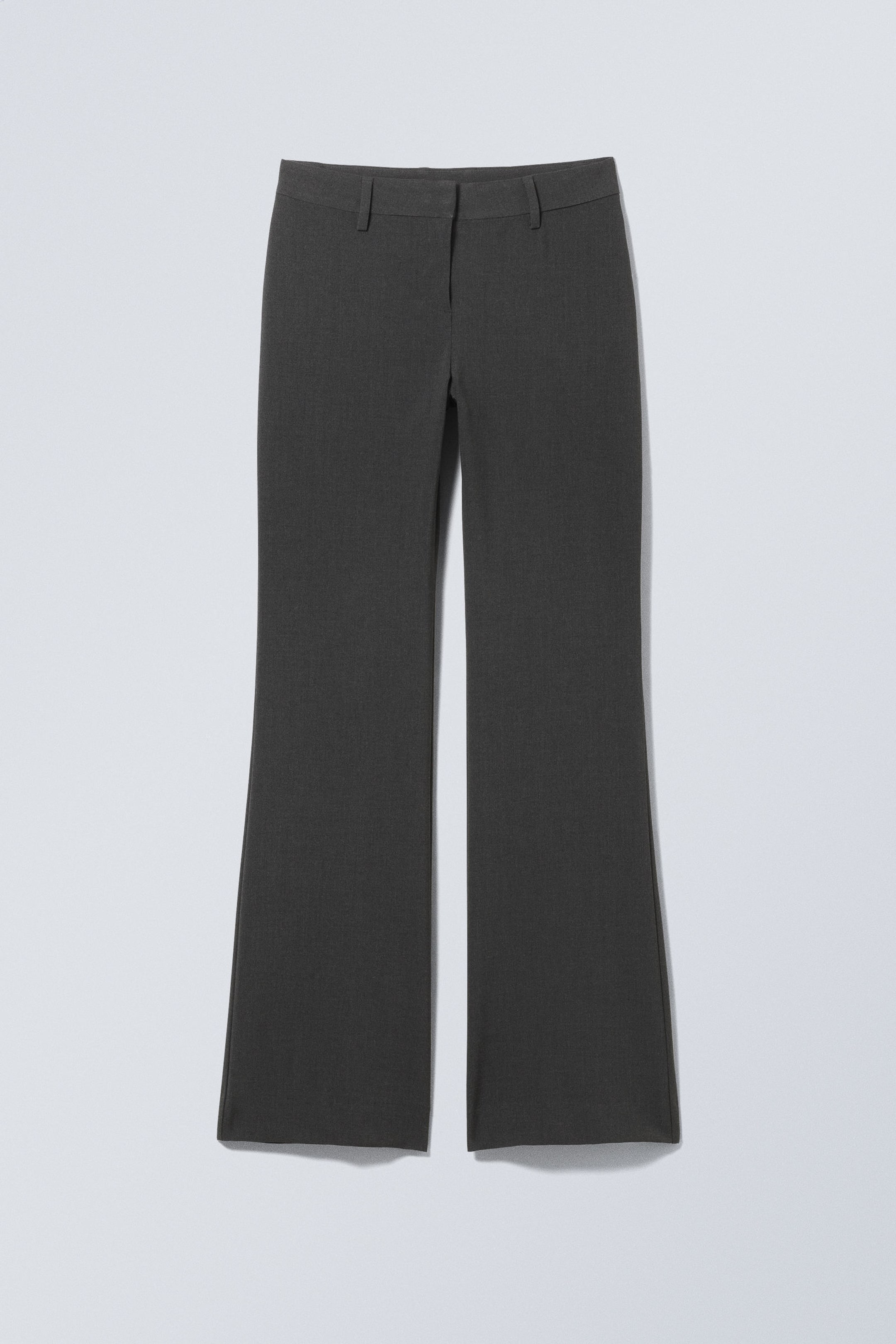 Dark Grey - Flared Suiting Trousers - 3