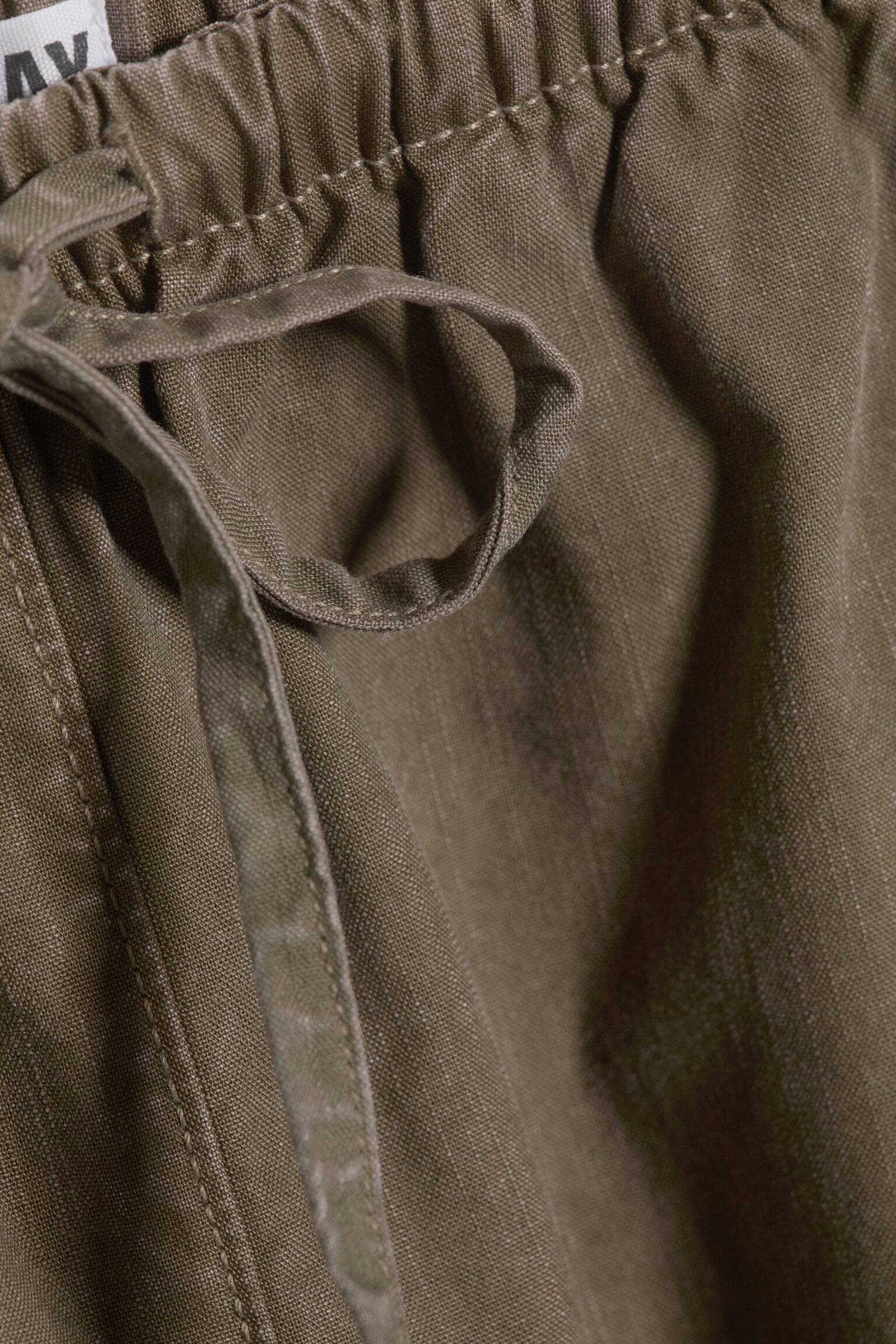 Calças De Cintura Baixa Largas E Curtas - Toupeira-escuro/Cinzento-escuro - 2