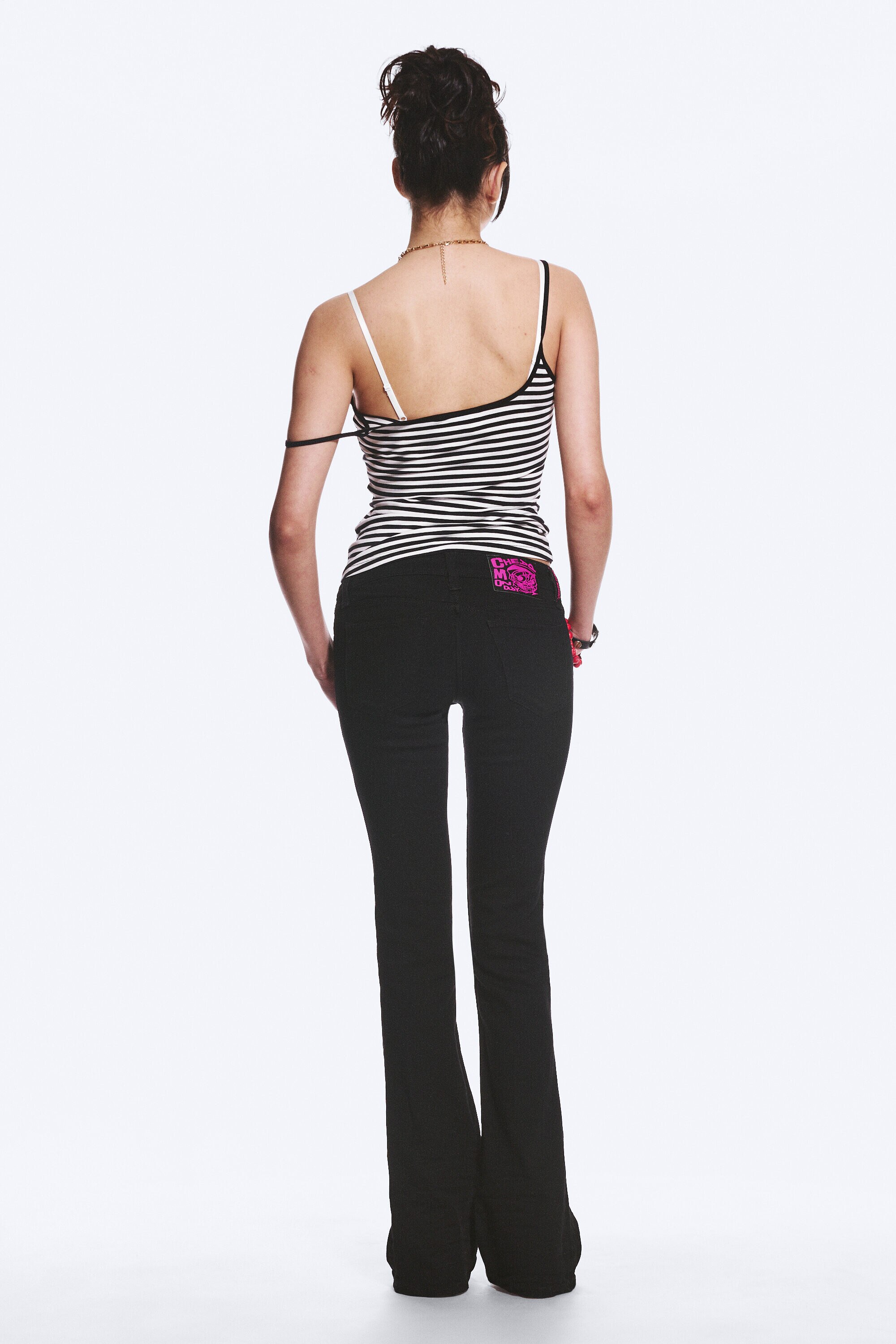 booty bei low rise skinny bootcut jeans - Black Top Rinse | Cheap