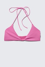 Pink - Turn Halter Bikini Top - 3