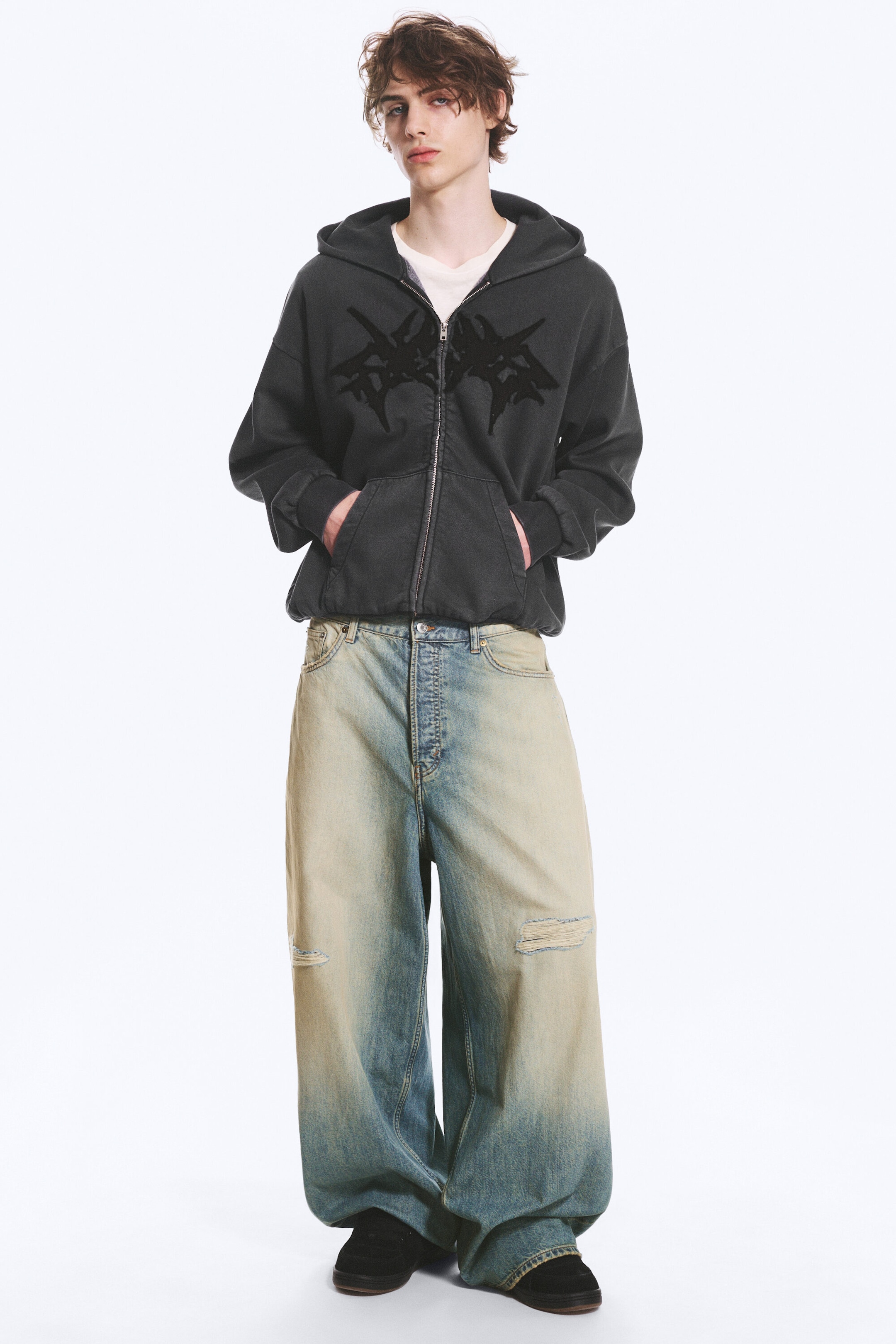 Honey Blue - Medium Blue - VOID LOW RISE LOOSE BAGGY JEANS - 0