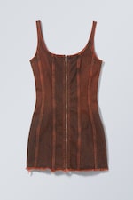 Rusty Red - Alvarado Denim Short Zip Dress - 0