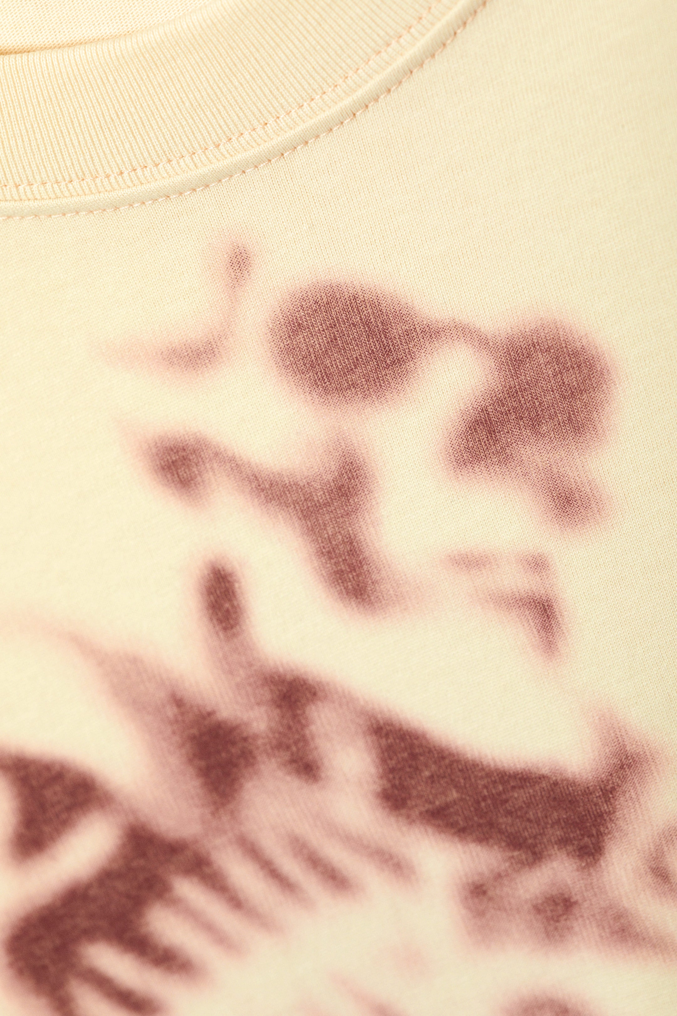 Staubiges Weiß - Kastiges Langarmshirt mit Grafikprint - 1