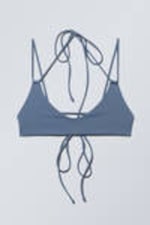 Dusty Blue - Strappy Bikini Top - 3