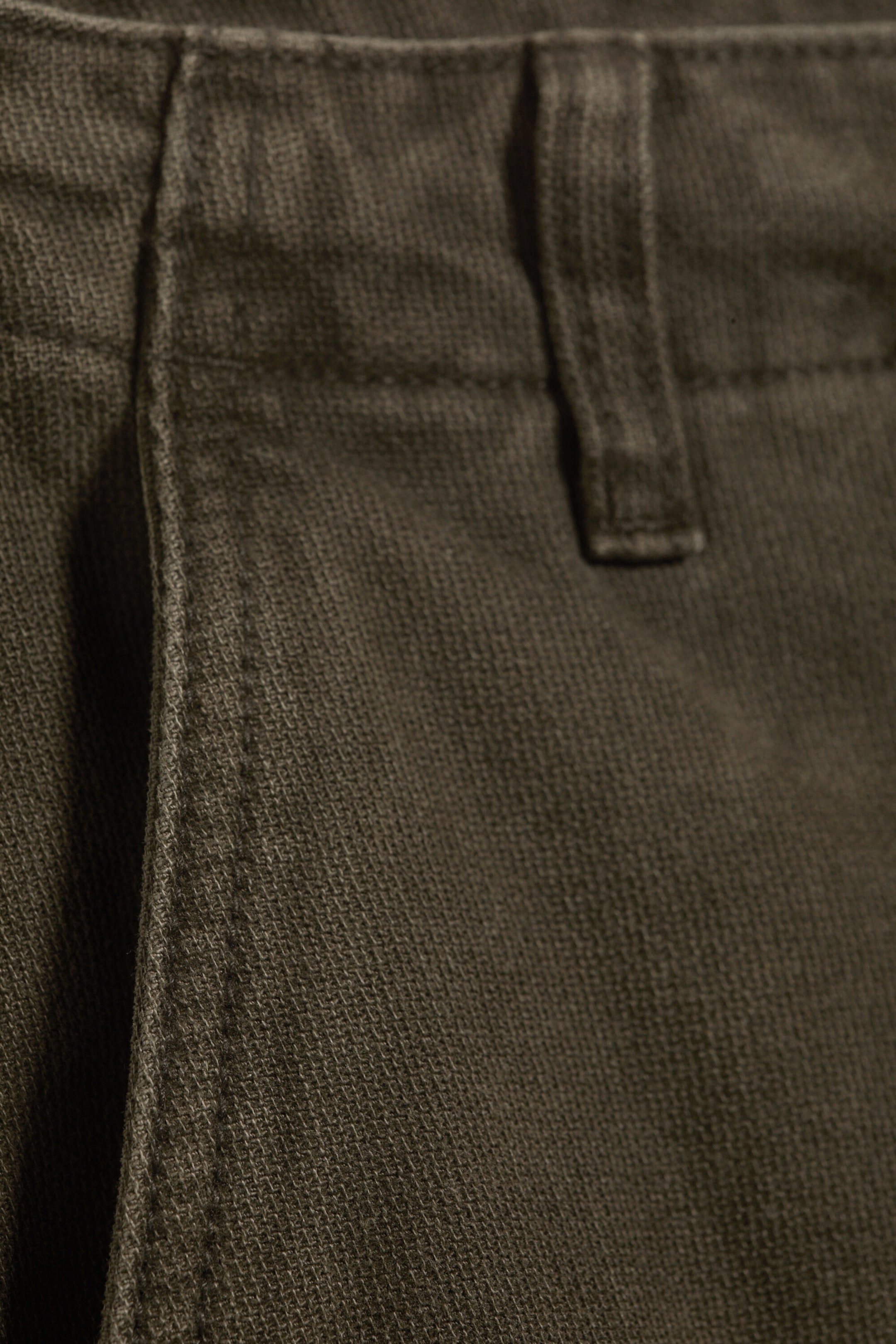 Kaki foncé - Pantalon cargo baggy taille basse - 2
