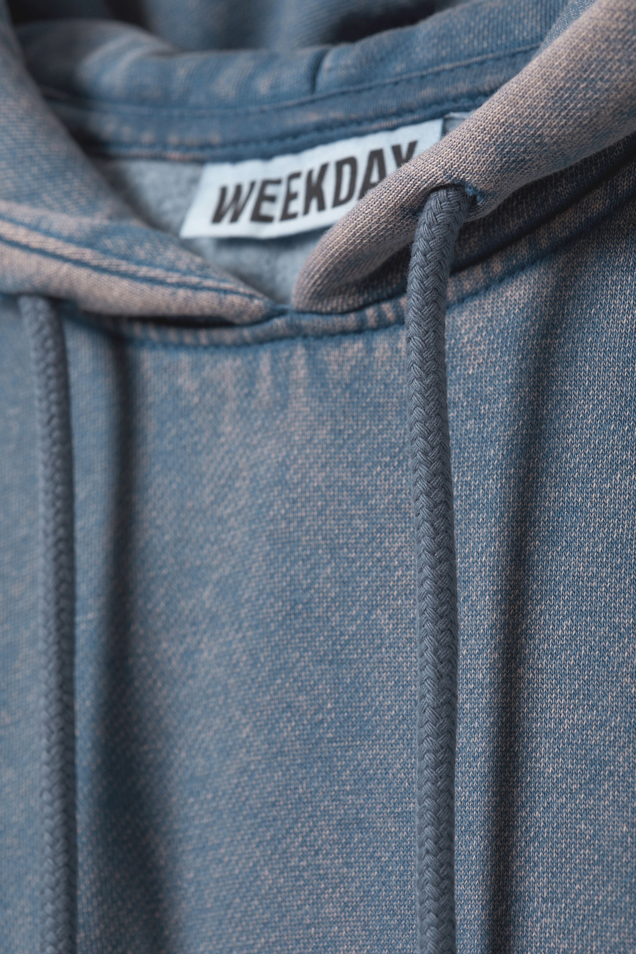 Verwaschenes Blau - Heavyweight-Hoodie mit lockerer Passform - 1