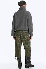 Dark Grey Melange - Funnel neck pile jacket - 4
