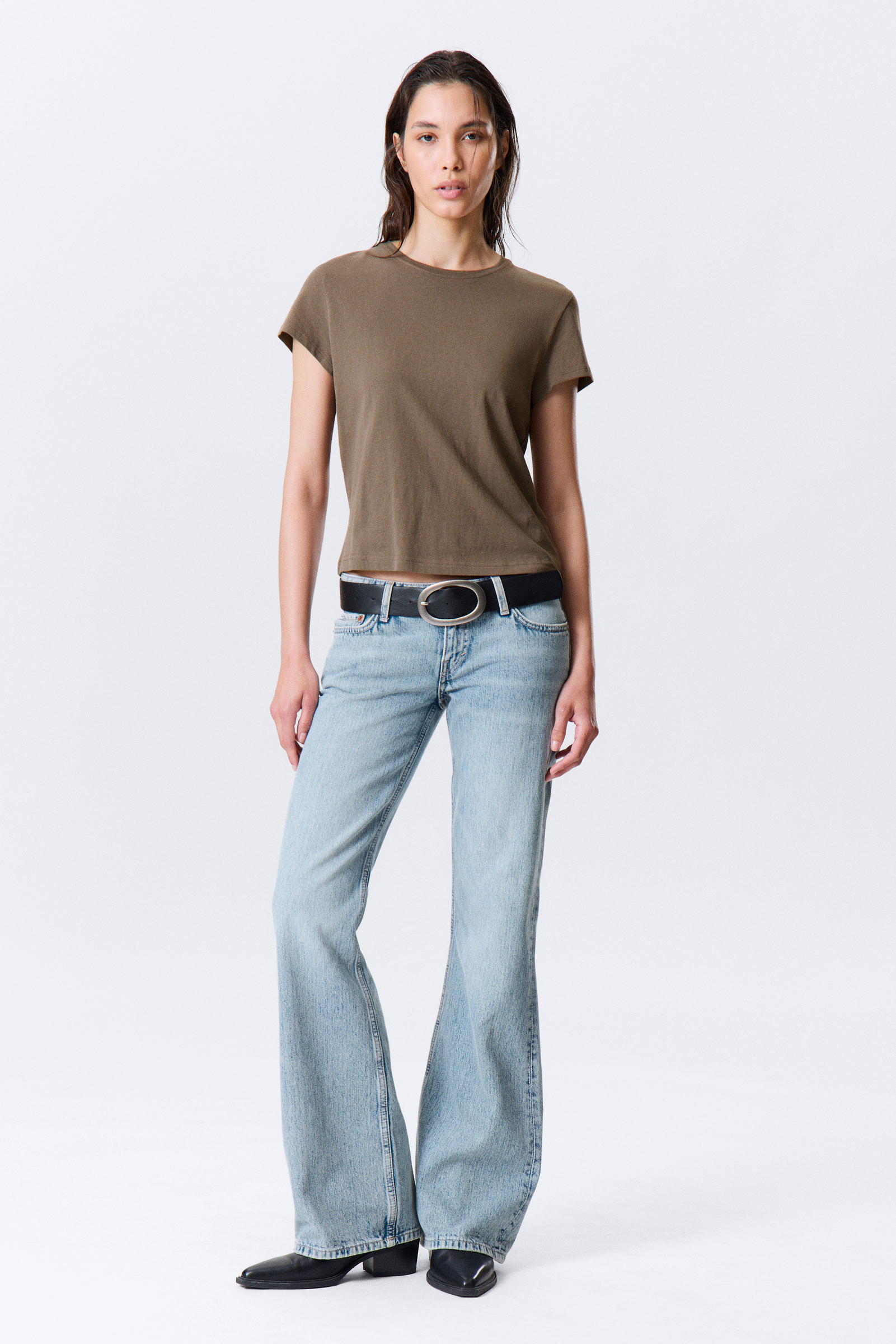 Weekday Nova Low Rise Slim Bootcut Leg Jeans