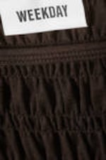 Black - Annie Smocked Boat-Neck Top - 2