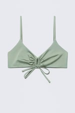 Groen - Triangelbikinitop met ruches - 0