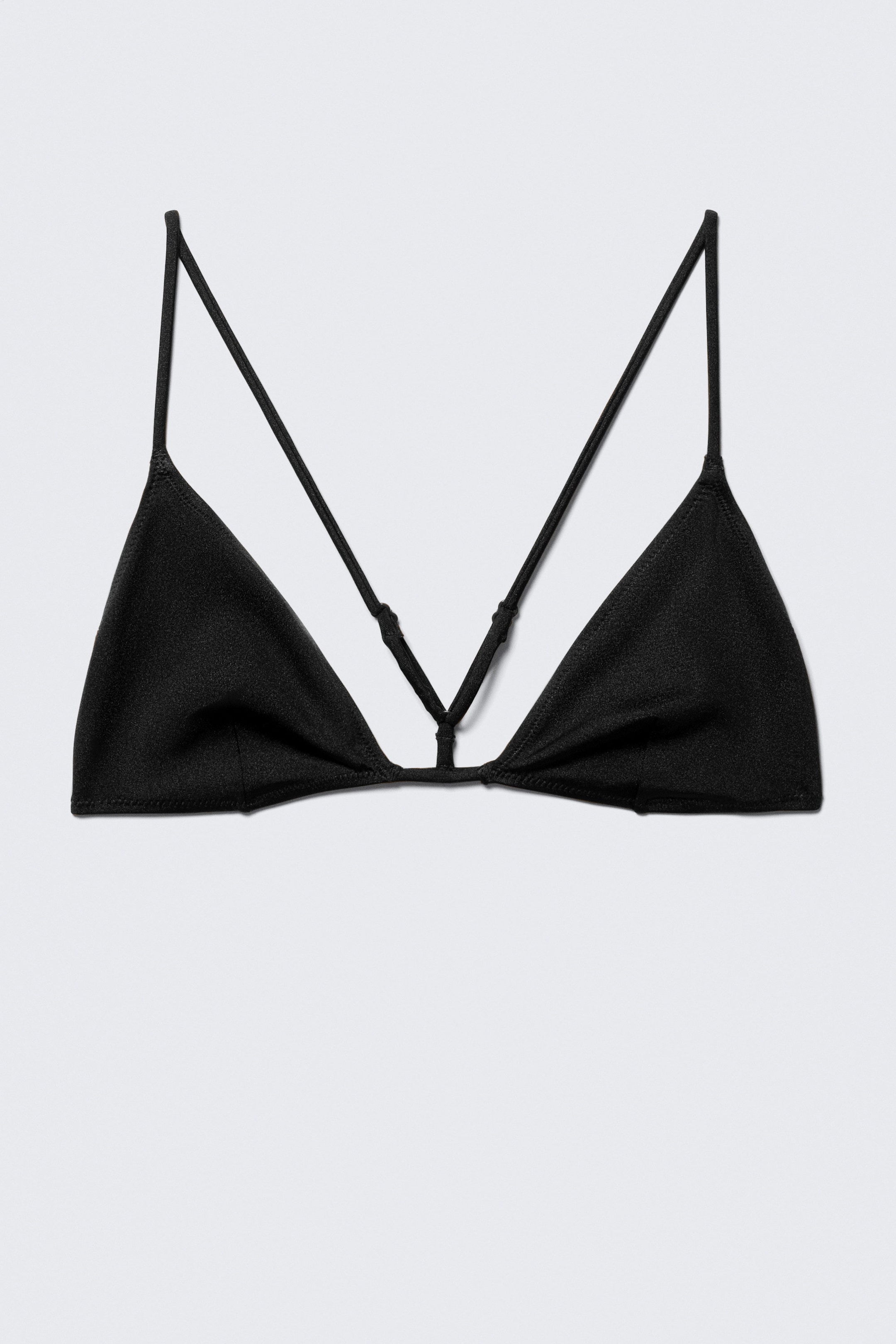 Black - Racerback Triangle Bikini Top - 3